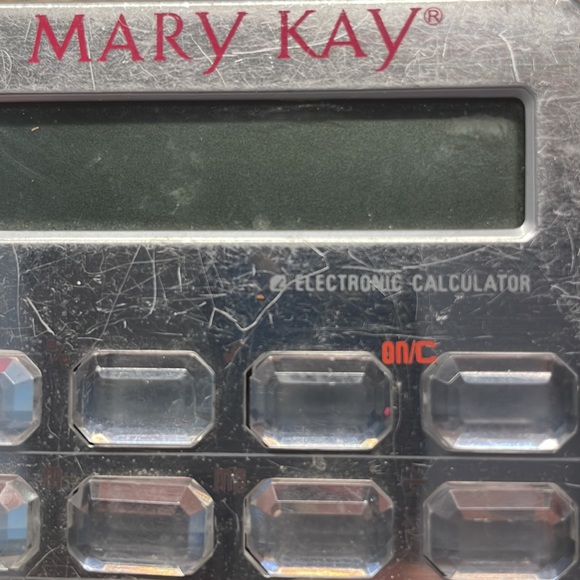 Vintage 1990’s Mary Kay cosmetics calculator bedazzled keys electronic silver - Picture 4 of 4